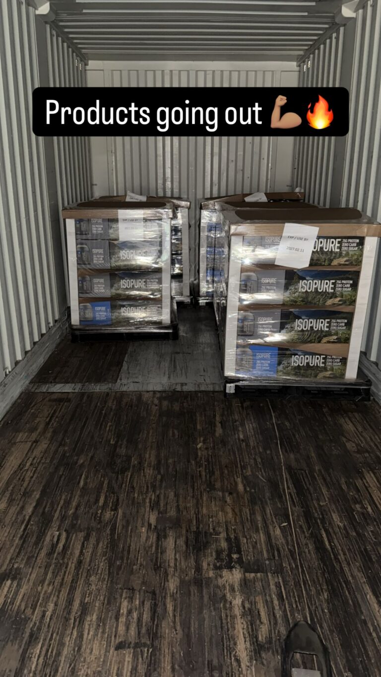 Isopure protein wholesale inventory on the prep floor