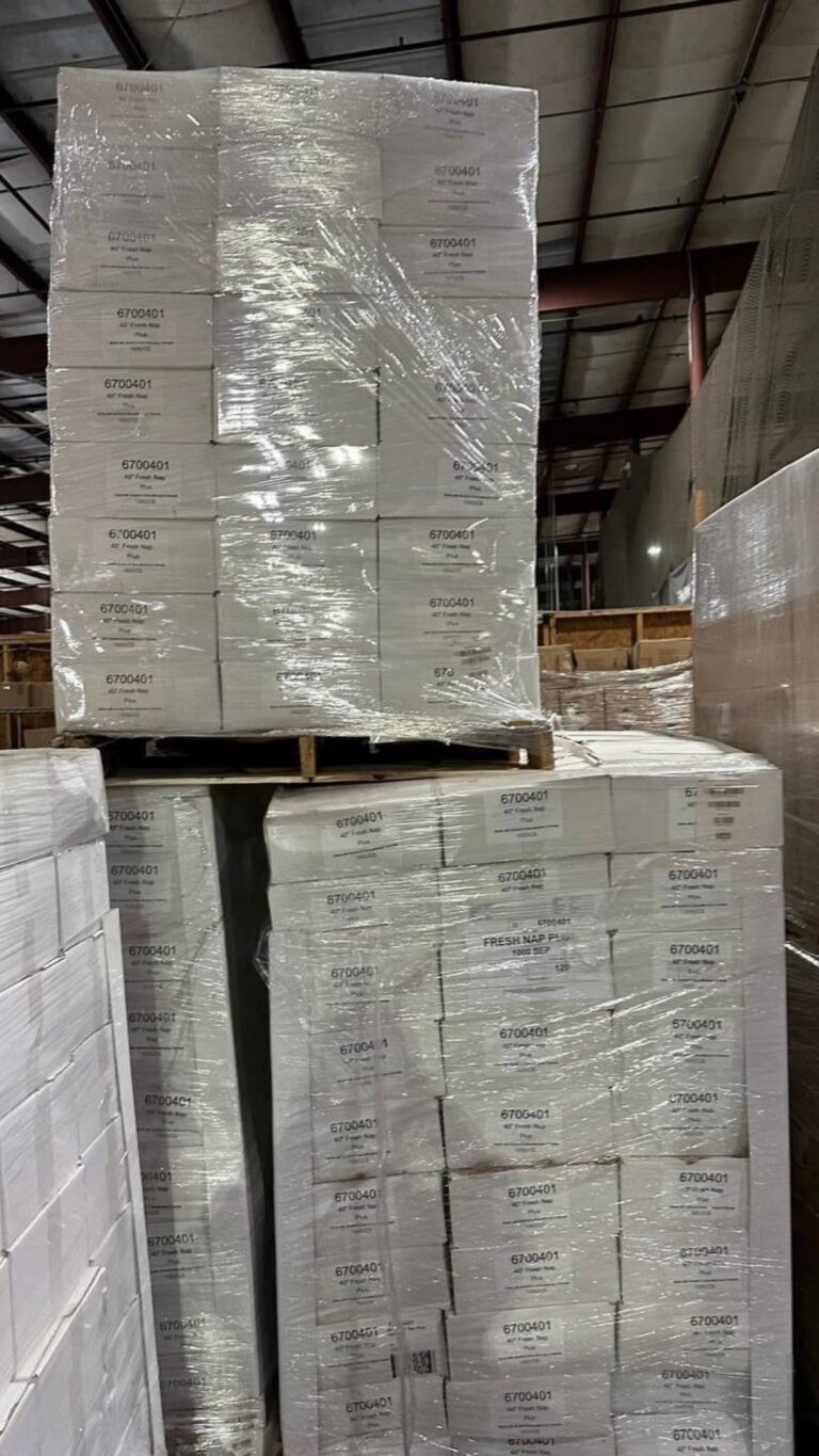 Fresh Nap wholesale cases prepped at our warehouse